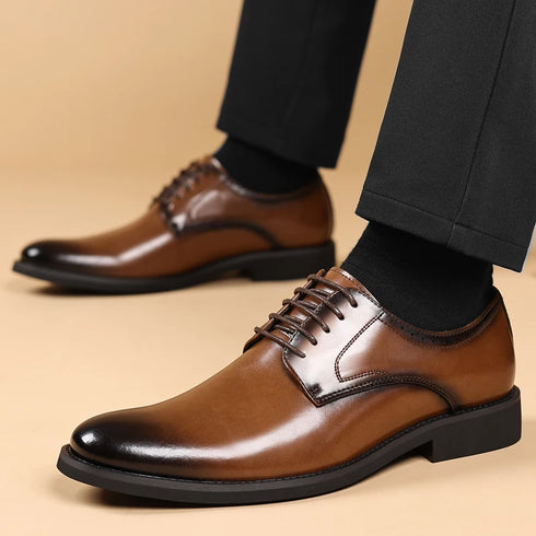 Men's Leather Casual Shoes for Formal Dress and Work Occasions